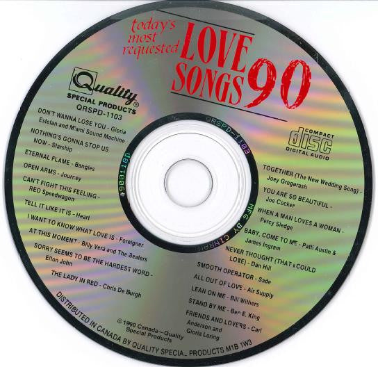Various : Today's Most Requested Love Songs 90 (CD, Comp)
