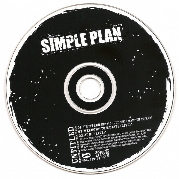 Simple Plan : Untitled (How Could This Happen To Me?) (CD, Single)