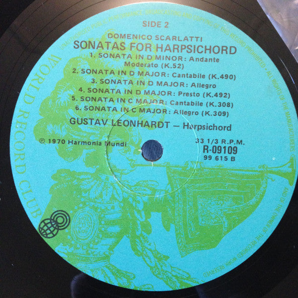 Domenico Scarlatti - Gustav Leonhardt : Sonatas For Harpischord (LP, Album, Club, RE)