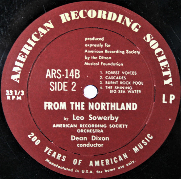 Leo Sowerby : Prairie • From The Northland (LP)