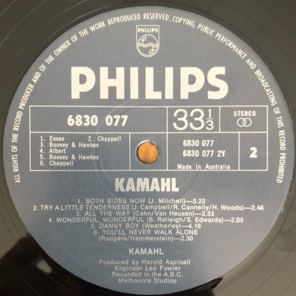 Kamahl : Kamahl (LP, Album, Mat)