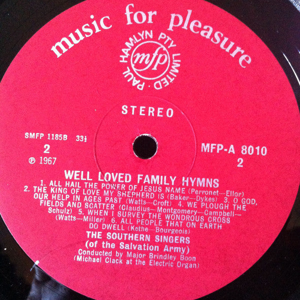 The Southern Singers Conducted By Brindley Boon : Well Loved Family Hymns (LP, Album, RE)