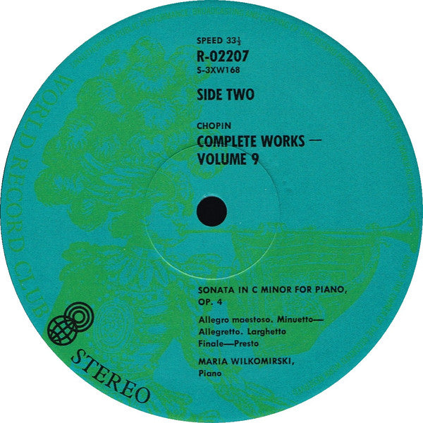 Frédéric Chopin : The Complete Works Of Frederic Chopin Volume 9 (LP, Album, Club)