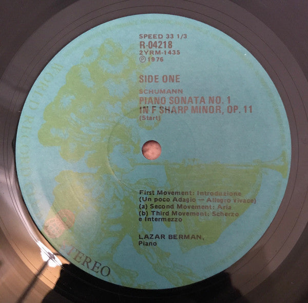 Robert Schumann - Lazar Berman : Lazar Berman Plays Schumann Sonatas Nos. 1 & 2 (LP, Album, Club)