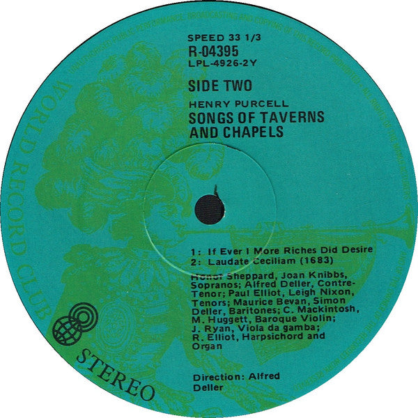 The Deller Consort* Directed By Alfred Deller : Songs From Taverns And Chapels (LP, Album, Club, RE)