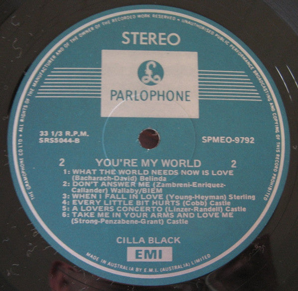 Cilla Black : You're My World (LP, Comp)