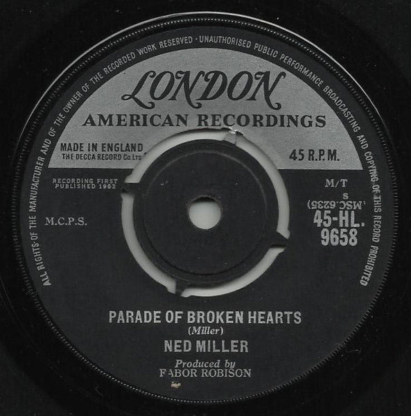 Ned Miller : From A Jack To A King (7", Single)
