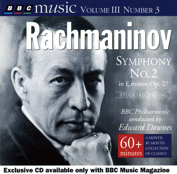 Sergei Rachmaninoff, BBC Philharmonic Conducted By Edward Downes : Symphony No. 2 In E Minor, Op. 27 (CD, Album, Jew)