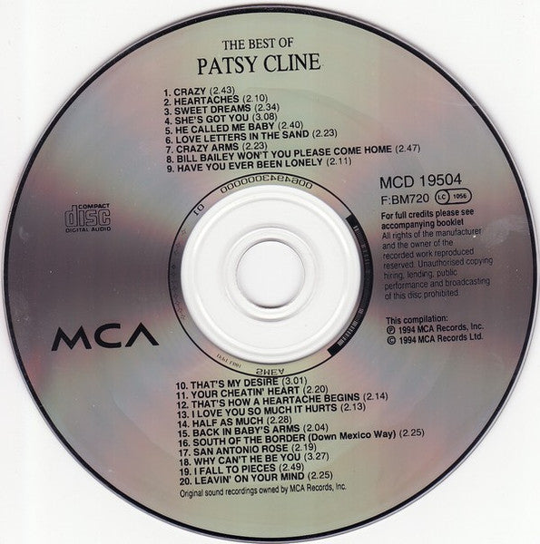 Patsy Cline : The Best Of Patsy Cline (CD, Comp)