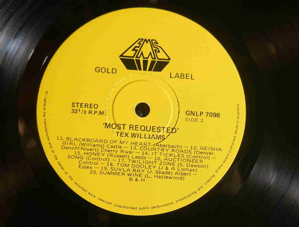 Tex Williams (2) : Most Requested (LP)