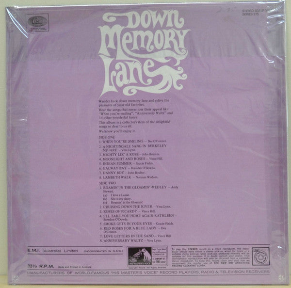 Various : Down Memory Lane (LP, Comp)