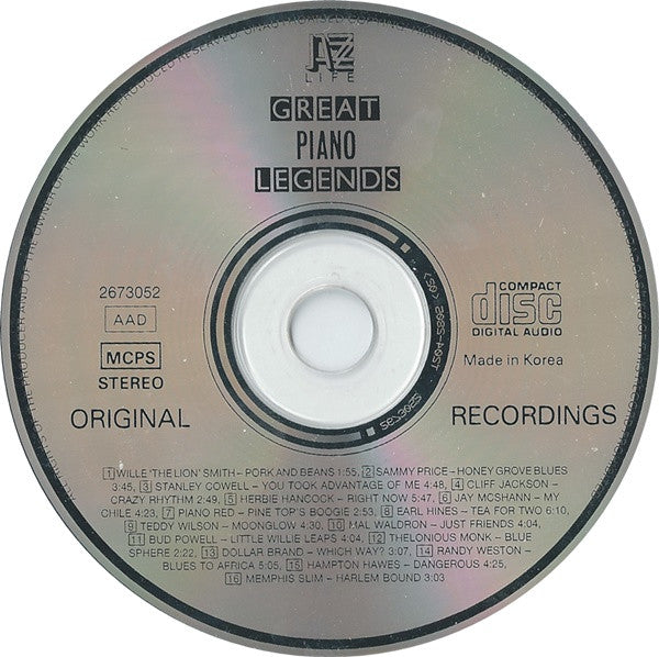 Various : Great Piano Legends (CD, Comp)