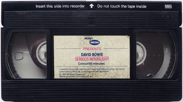 David Bowie : Serious Moonlight (VHS, PAL)