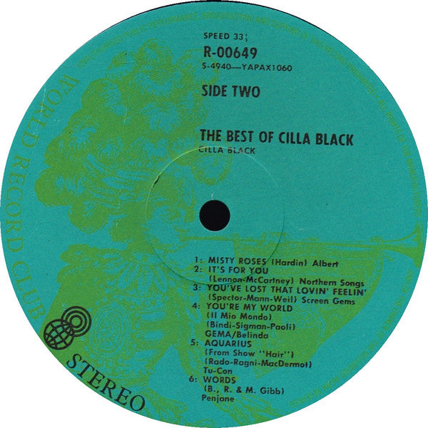 Cilla Black : The Best Of Cilla Black (LP, Comp, Club, RE)