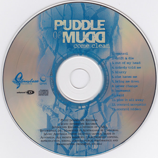 Puddle Of Mudd : Come Clean (CD, Album, Enh)