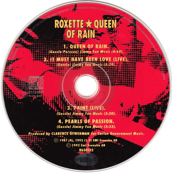 Roxette : Queen Of Rain (CD, Maxi)