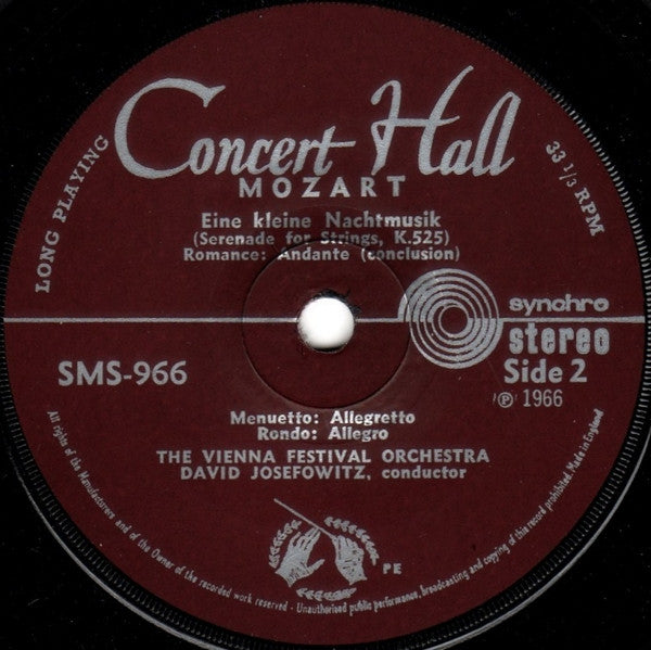 Mozart* - Vienna Festival Orchestra*, David Josefowitz : Eine Kleine Nachtmusik (7", RE)