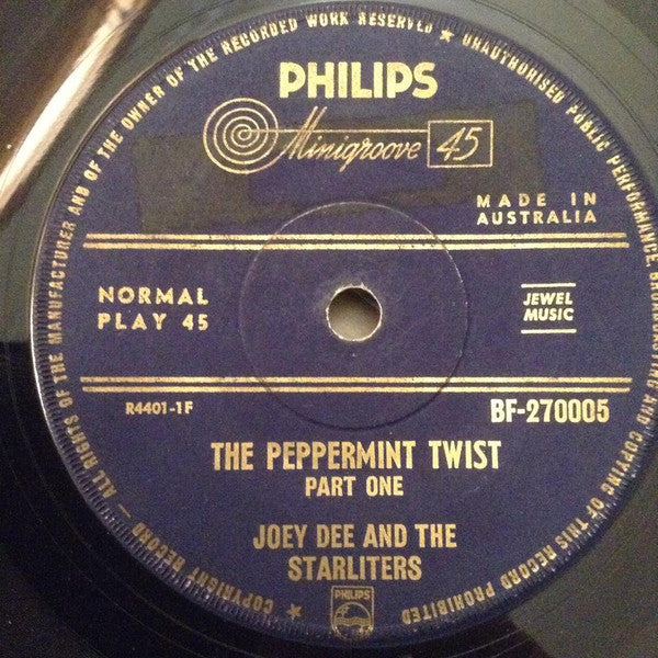 Joey Dee & The Starliters : Peppermint Twist (7", Single)