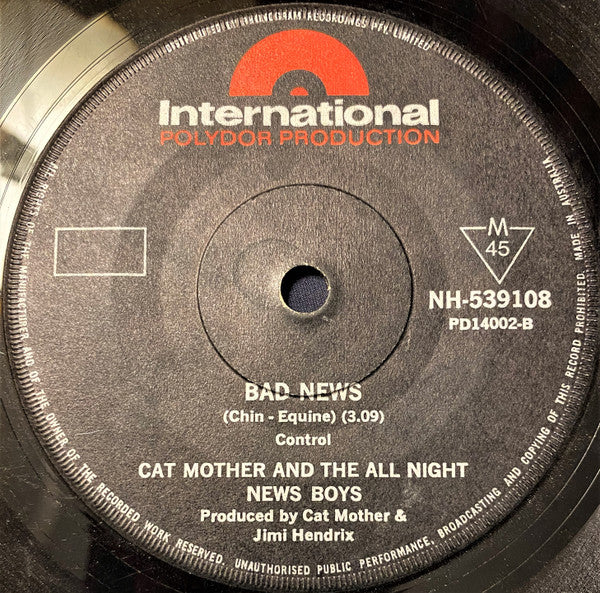 Cat Mother And The All Night Newsboys* : Good Old Rock 'N Roll / Bad News (7", Single)