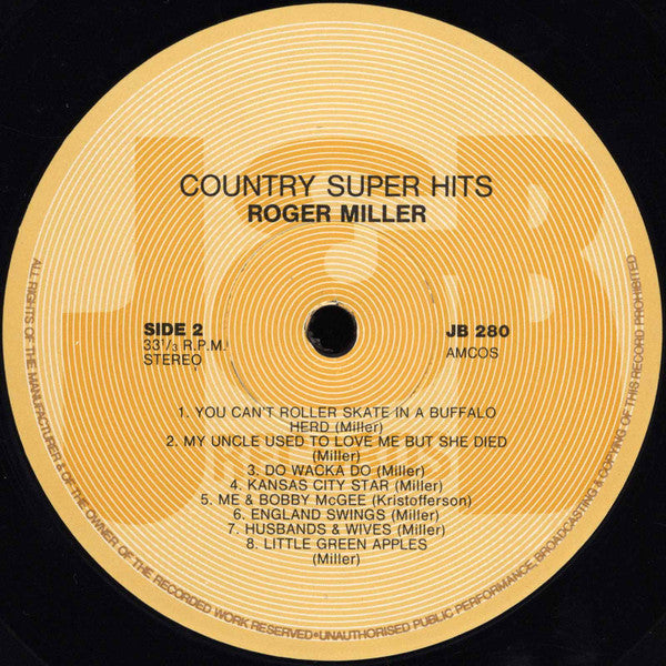 Roger Miller : 16 Country Super Hits (LP, Album, Comp)