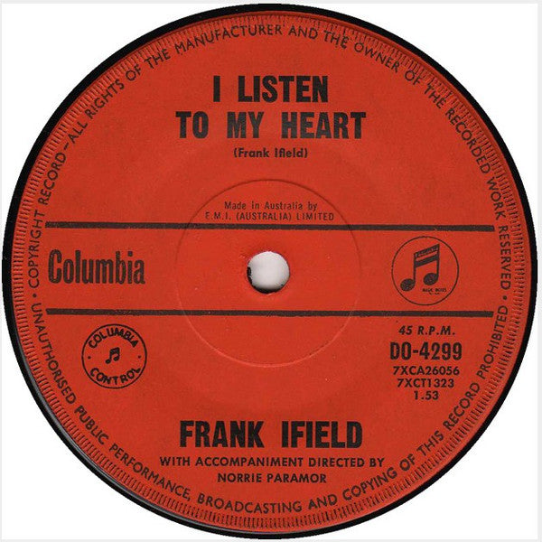 Frank Ifield : I Remember You (7", Single)