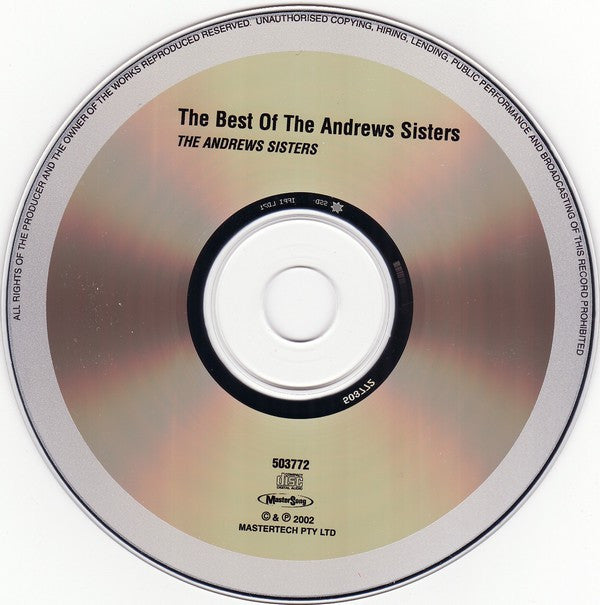 The Andrews Sisters : Best Of The Andrews Sisters - 22 Favourites (CD, Comp)