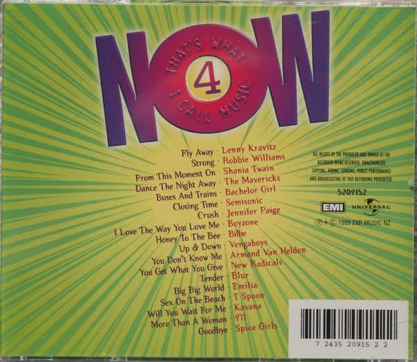 Various : Now That's What I Call Music 4 (CD, Comp)