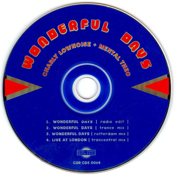 Charly Lownoise & Mental Theo : Wonderful Days (CD, Single)