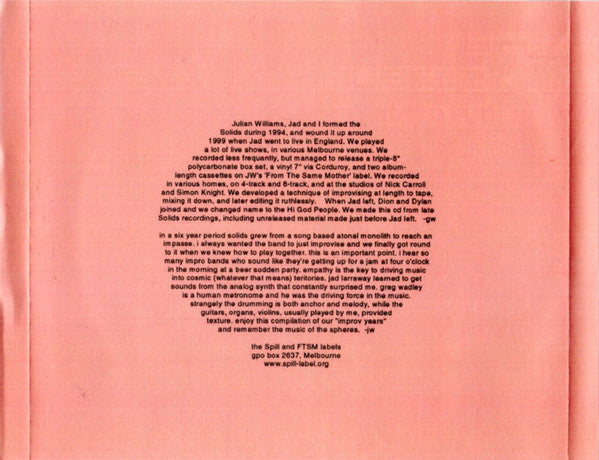 Solids (2) : The Possible Human (CDr, Album)