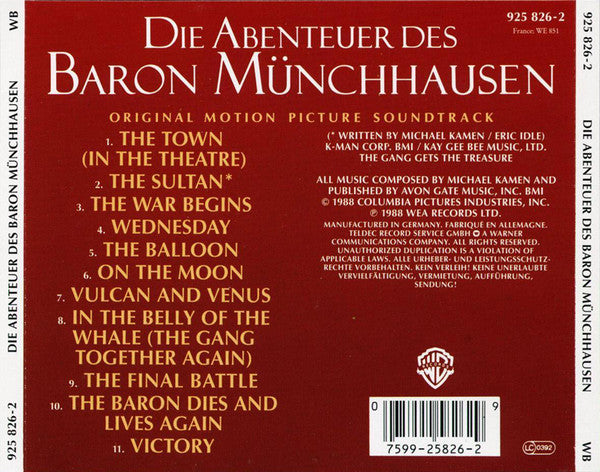 Michael Kamen : Die Abenteuer Des Baron Münchausen (Original Motion Picture Soundtrack) (CD, Album)