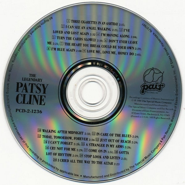 Patsy Cline : The Legendary Patsy Cline (CD, Comp)