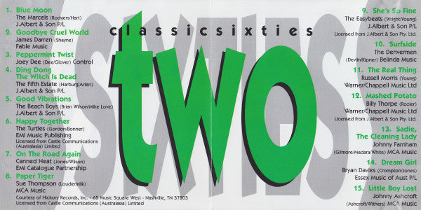 Various : Classic Sixties (Two) (CD, Comp)