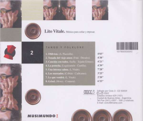 Lito Vitale : Música Para Soñar Y Reposar 2 (Tango Y Folklore) (CD, Album)