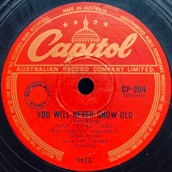 Nat "King" Cole* : Pretend / You Will Never Grow Old (Shellac, 10")