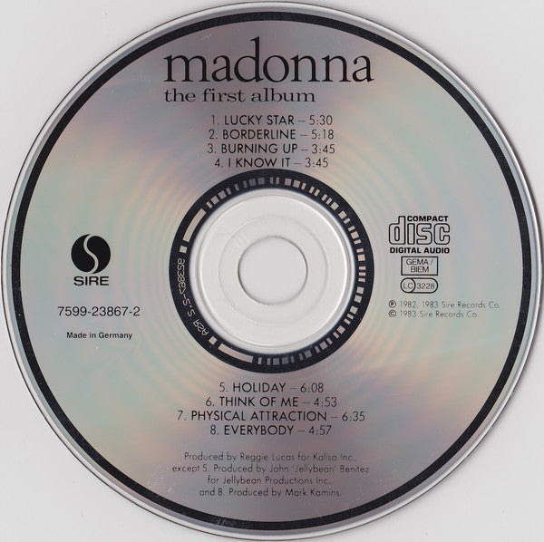 Madonna : The First Album (CD, Album, RE)