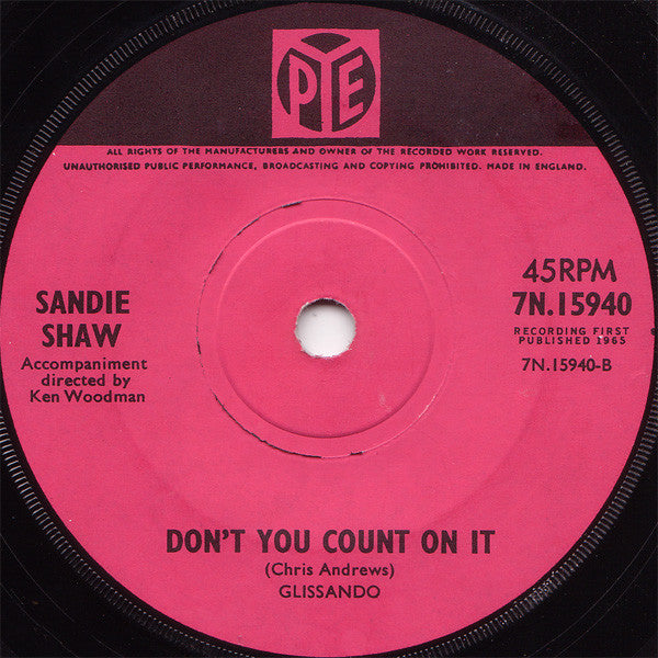 Sandie Shaw : Message Understood (7", Single, RE, Sol)