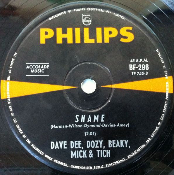 Dave Dee, Dozy, Beaky, Mick & Tich : Save Me / Shame (7", Single)