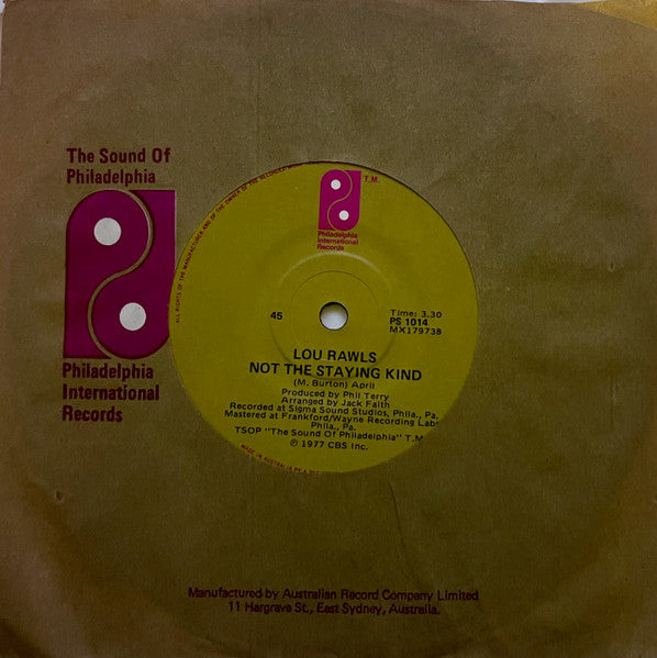 Lou Rawls : Lady Love (7", Single)