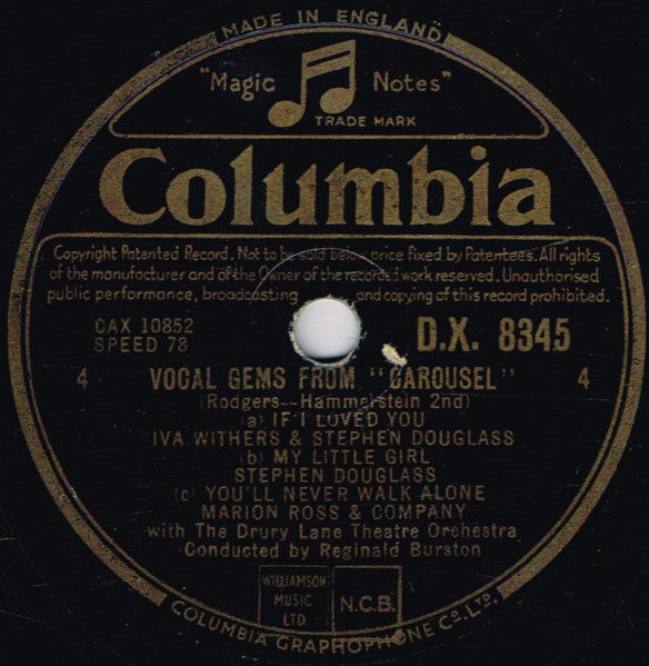 Various : Vocal Gems From "Carousel" (2xShellac, 12")