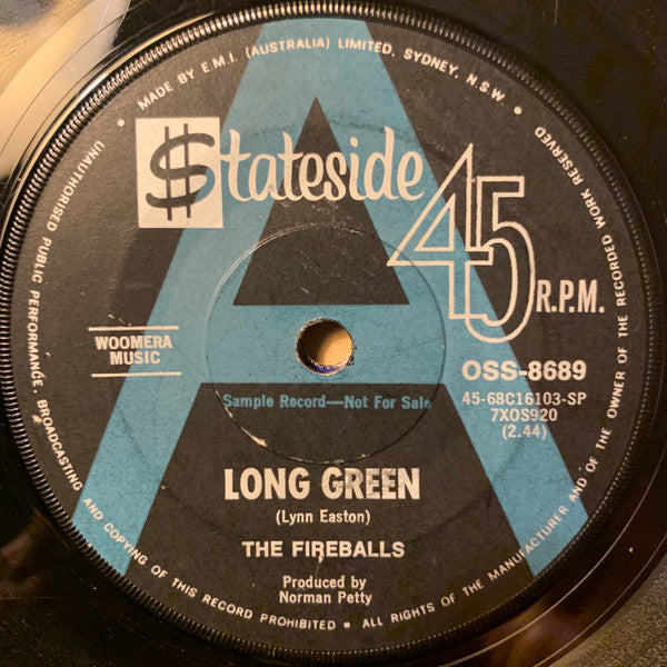 The Fireballs : Long Green / Light In The Window (7", Single)