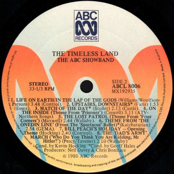 The ABC Showband : The Timeless Land And Other Great TV Themes (LP)