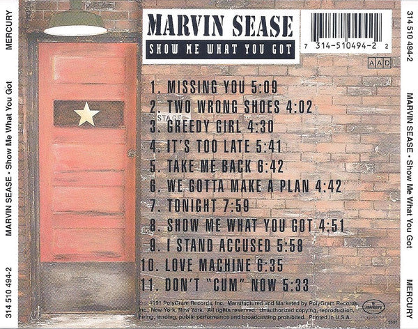 Marvin Sease : Show Me What You Got (CD, Album)