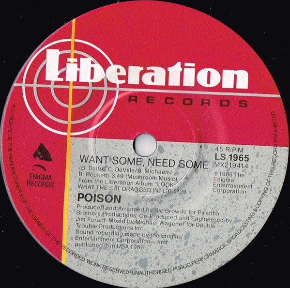 Poison (3) : Talk Dirty To Me (7", Single, Pic)