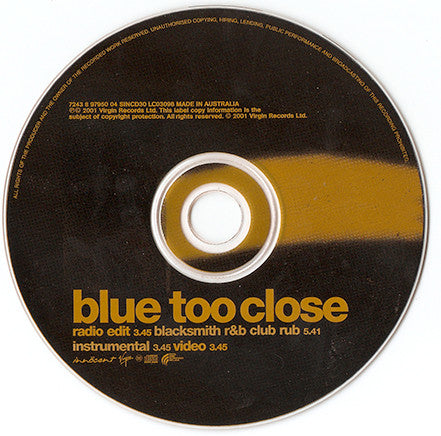 Blue (5) : Too Close (CD, Single, Enh)