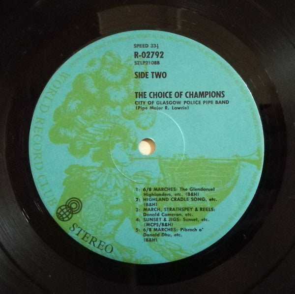 City Of Glasgow Police Pipe Band : The Choice Of Champions (LP, Album, Club)