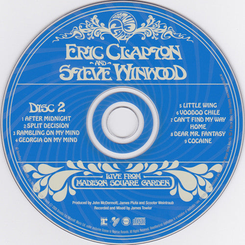 Eric Clapton And Steve Winwood : Live From Madison Square Garden (2xCD, Album)