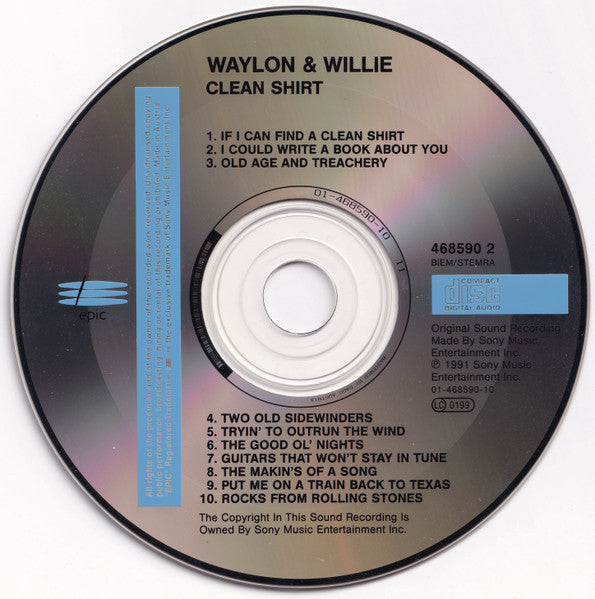 Waylon* & Willie* : Clean Shirt (CD, Album)