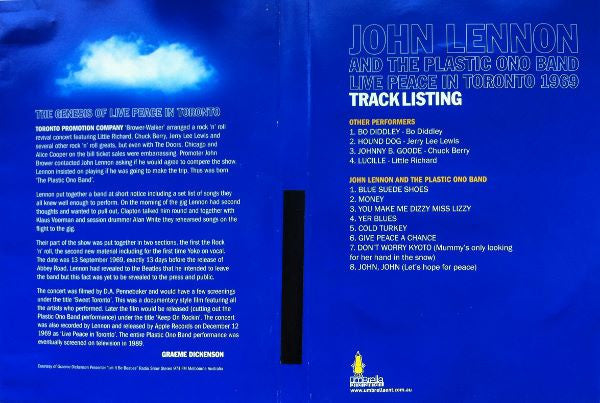 John Lennon And The Plastic Ono Band : Live Peace In Toronto 1969 (DVD-V, PAL)