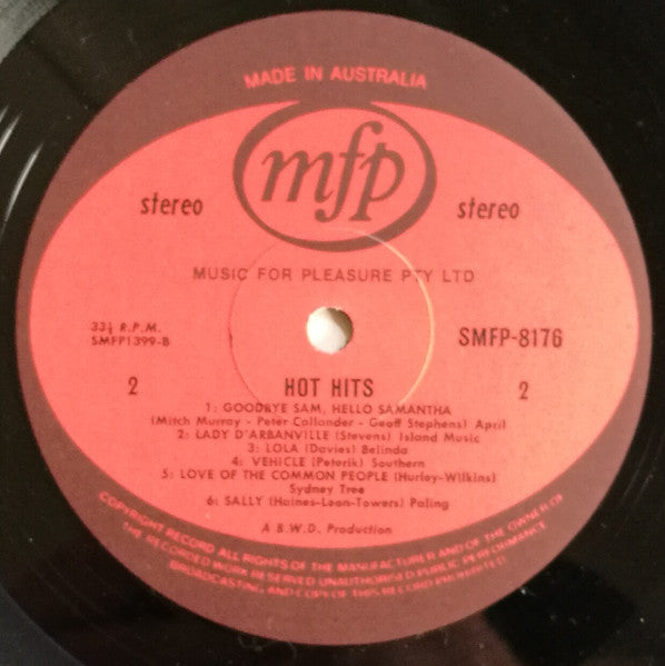 Unknown Artist : Hot Hits (LP)