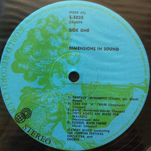 Stanley Black Conducting The London Festival Chorus And Orchestra* : Dimensions In Sound (LP, Album, Club)